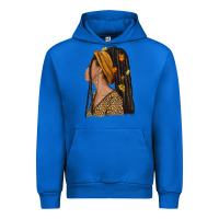 Cobalt Fall afro woman Urban Hoodie - NancyCooperArtShop