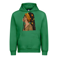 Emerald Fall afro woman Urban Hoodie - NancyCooperArtShop