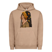 Pigment Burro Fall afro woman Urban Hoodie - NancyCooperArtShop