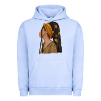 Pigment Grape Ice Fall afro woman Urban Hoodie - NancyCooperArtShop