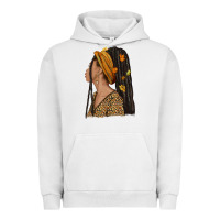 Pigment Lunar Rock Fall afro woman Urban Hoodie - NancyCooperArtShop