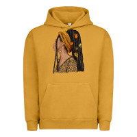 Pigment Peanut Butter Fall afro woman Urban Hoodie - NancyCooperArtShop