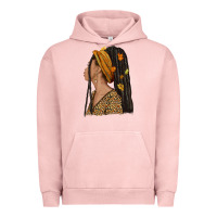 Pigment Salmon Fall afro woman Urban Hoodie - NancyCooperArtShop