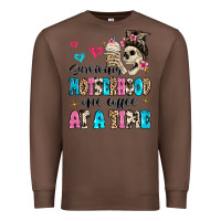 Chestnut surviving motherhood one coffee at a time Premium Sweatshirt - MaliasSmallBusiness