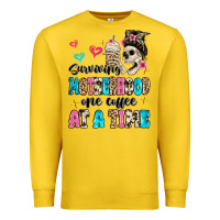 Lemon surviving motherhood one coffee at a time Premium Sweatshirt - MaliasSmallBusiness