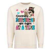 Sandshell surviving motherhood one coffee at a time Premium Sweatshirt - MaliasSmallBusiness