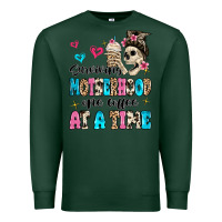 Sports Green surviving motherhood one coffee at a time Premium Sweatshirt - MaliasSmallBusiness