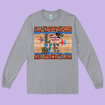 Western Usa Soldier Love Tumbler Long Sleeve Tee Designed By Artiststas