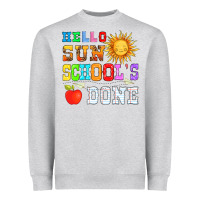 Heather Grey hello sun schools done Heavyweight Sweatshirt - HRA Design Shop