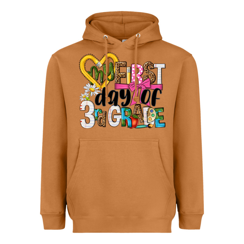 My First Day Of 3rd Grade Heavyweight Hoodie by NancyCooperArtShop | Teevron