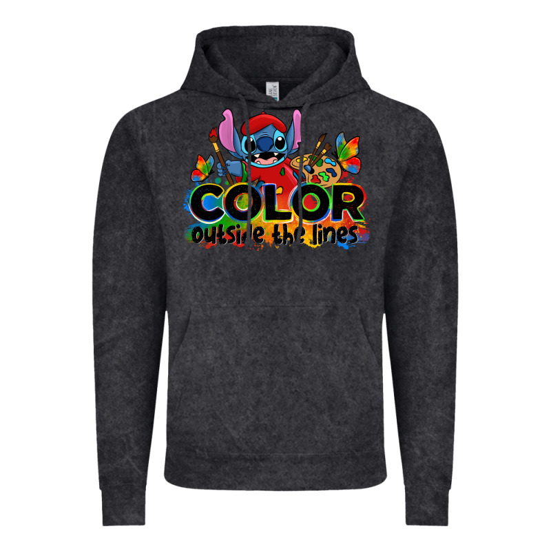Color Outside The Lines Autism Stitch Vintage Hoodie by Zillion Design Studio | Teevron