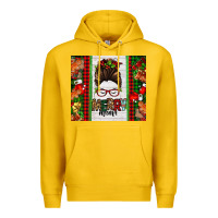 Lemon Christmas merry mama messy bun Premium Hoodie - Jasminsmagicworld