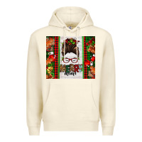 Sandshell Christmas merry mama messy bun Premium Hoodie - Jasminsmagicworld
