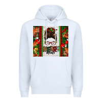 White Christmas merry mama messy bun Premium Hoodie - Jasminsmagicworld