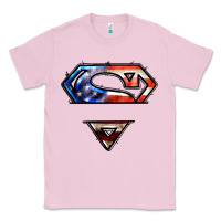 Bubblegum Pink super american flag logo Classic Tee - LillyAllenDesigns