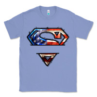 Colony Blue super american flag logo Classic Tee - LillyAllenDesigns