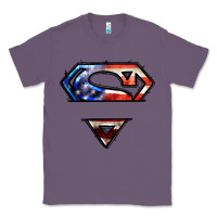 Lavender super american flag logo Classic Tee - LillyAllenDesigns