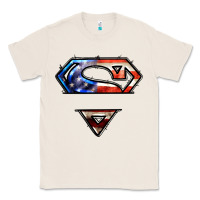 Natural super american flag logo Classic Tee - LillyAllenDesigns