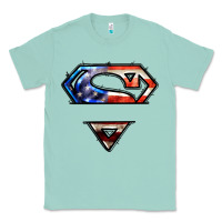 Seafoam super american flag logo Classic Tee - LillyAllenDesigns