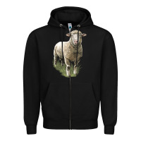 Black dorset sheep Zipper Hoodie - LillyAllenDesigns