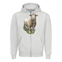 Dove Grey dorset sheep Zipper Hoodie - LillyAllenDesigns