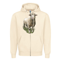 Sandshell dorset sheep Zipper Hoodie - LillyAllenDesigns
