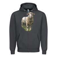 Smoke dorset sheep Zipper Hoodie - LillyAllenDesigns