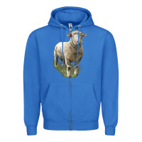 True Royal dorset sheep Zipper Hoodie - LillyAllenDesigns