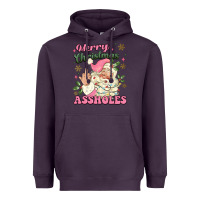 Plum merry christmas assholes Heavyweight Hoodie - MaliasSmallBusiness