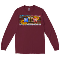 Burgundy soldier mom license  plate Long Sleeve Tee - Artiststas