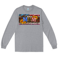 Heather Grey soldier mom license  plate Long Sleeve Tee - Artiststas