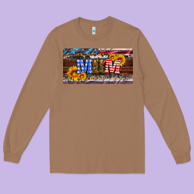 Soldier Mom License  Plate Long Sleeve Tee Designed By Artiststas