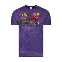 Cloud Purple the beach is my happy place Vintage Tee - CowhideDigitalArt