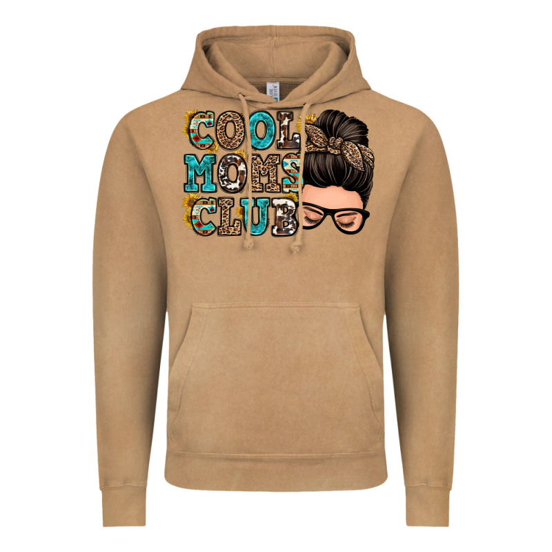 Cool Moms Club Messy Bun Vintage Hoodie by Zillion Design Studio | Teevron