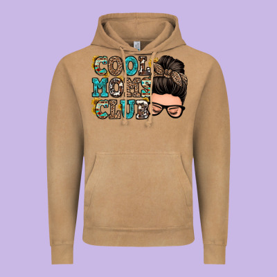 Cool Moms Club Messy Bun Vintage Hoodie Designed By Zillion Design Studio