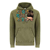 Vintage Olive cool moms club messy bun Vintage Hoodie - Zillion Design Studio