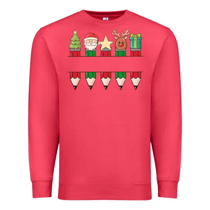 Add Your Personalization Christmas Pencils Premium Sweatshirt by MaliasSmallBusiness | Teevron
