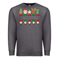 Charcoal Heather add your personalization christmas pencils Premium Sweatshirt - MaliasSmallBusiness