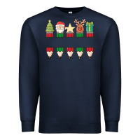 Navy add your personalization christmas pencils Premium Sweatshirt - MaliasSmallBusiness