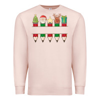 Pale Pink add your personalization christmas pencils Premium Sweatshirt - MaliasSmallBusiness