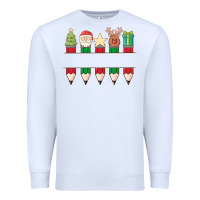 White add your personalization christmas pencils Premium Sweatshirt - MaliasSmallBusiness