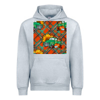 Heather Grey Fall truck Urban Hoodie - NancyCooperArtShop