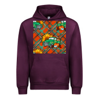 Mauve Wine Fall truck Urban Hoodie - NancyCooperArtShop