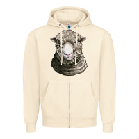 Sandshell dorset sheep head Zipper Hoodie - LillyAllenDesigns