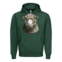 Sports Green dorset sheep head Zipper Hoodie - LillyAllenDesigns