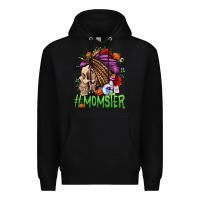 Black momster halloween momlife Premium Hoodie - Jasminsmagicworld