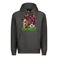 Charcoal Heather momster halloween momlife Premium Hoodie - Jasminsmagicworld
