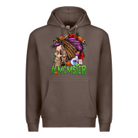 Coffee momster halloween momlife Premium Hoodie - Jasminsmagicworld