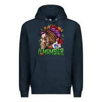 Navy momster halloween momlife Premium Hoodie - Jasminsmagicworld