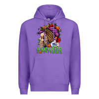 Purple momster halloween momlife Premium Hoodie - Jasminsmagicworld